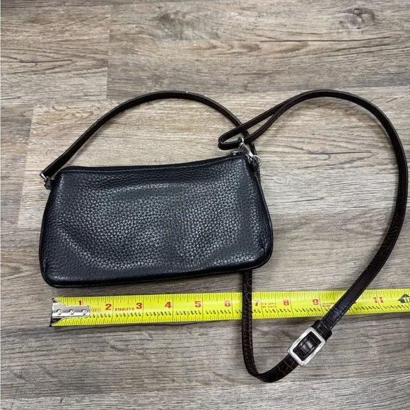 Brighton Black and Brown Leather Crossbody Bag - Picture 2 of 2